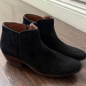 Sam Edelman Black Suede Ankle Boots